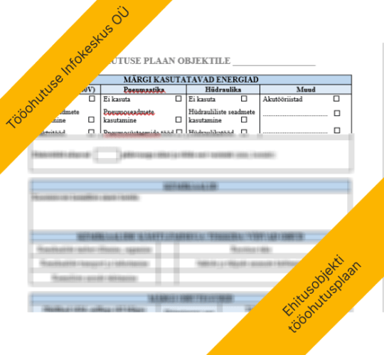Ehitusobjekti tööohutusplaan - blankett